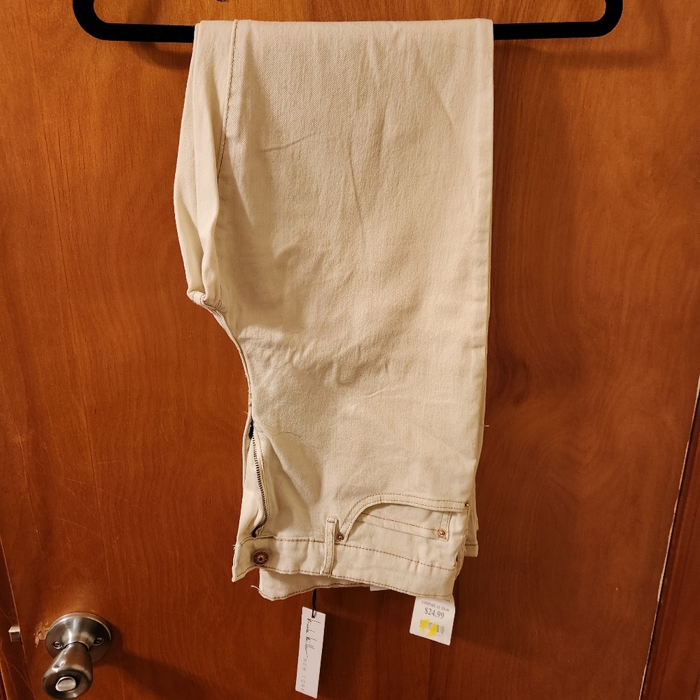 White wide bottom jeans